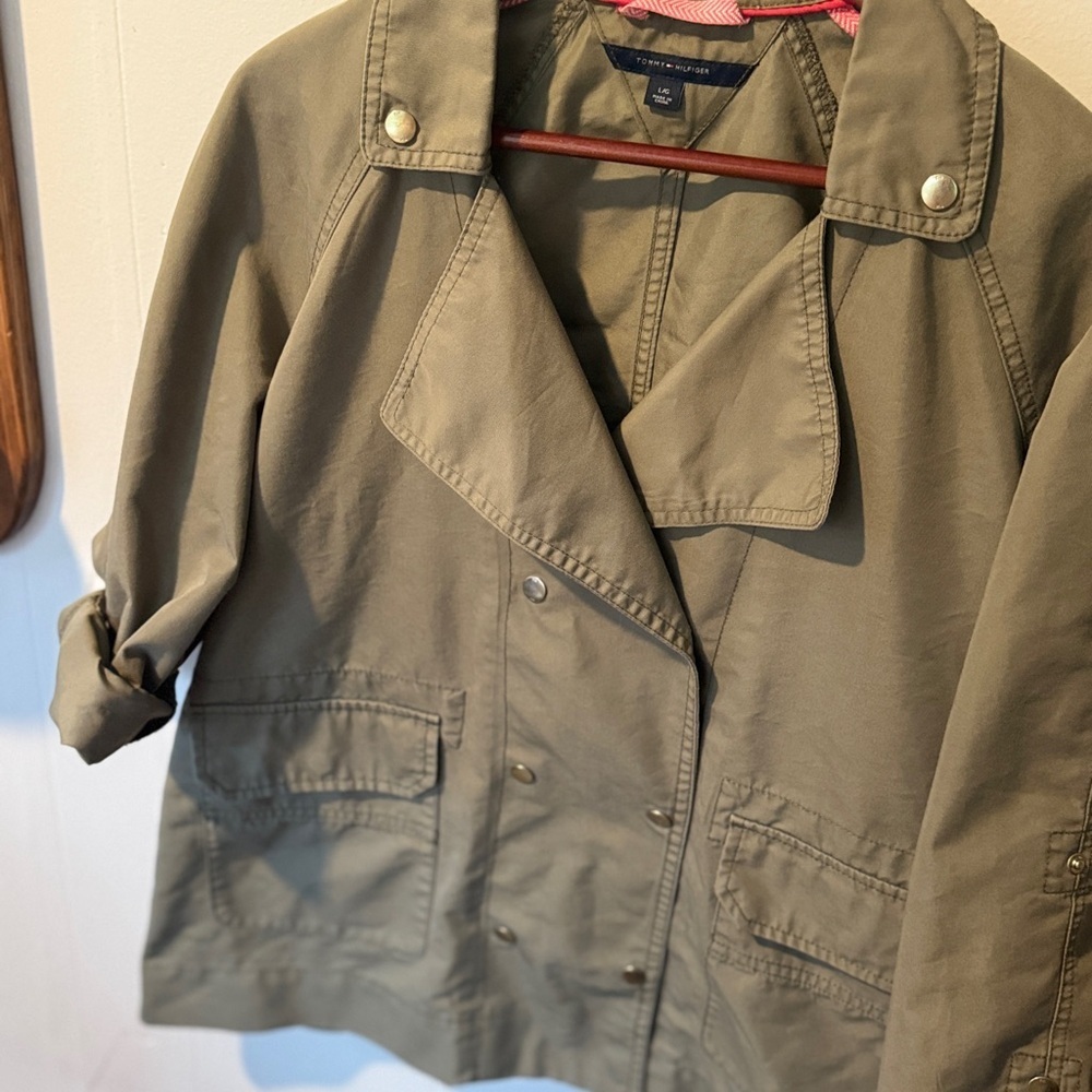 π²Tommy Hilfiger Women's Olive Green Utility Coat - Picture 4 of 12